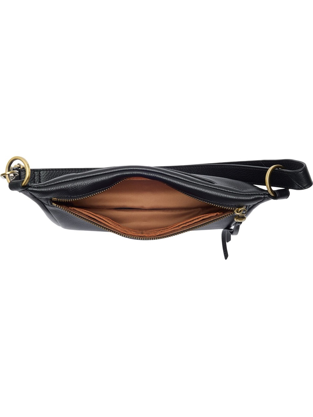 HOBO Black Leather Shoulder Bag with Gold Hardware - Picture 4 of 11
